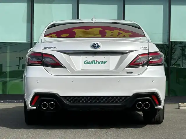 トヨタ クラウン ハイブリッド RS 和歌山県 2021(令3)年 4.4万km プレシャスホワイトパール 純正メーカーナビ/バックカメラ/フルセグTV/プリクラッシュセーフティー/レーダークルーズコントロール/ブラインドスポットモニター/クリアランスソナー/純正アルミホイール/純正フロアマット/ハーフレザーシート/ビルトインETC/パワーシート/シートヒーター/LEDヘッドライト/フォグランプ/オートライト/オートマチックハイビーム