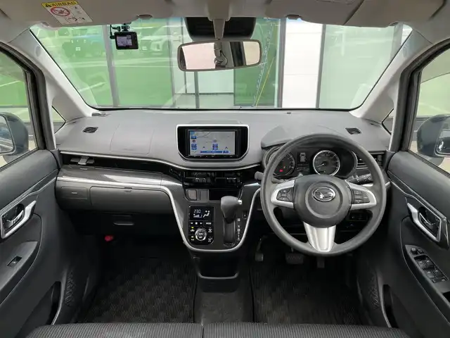 ダイハツ ムーヴ カスタム X VS SAⅢ 香川県 2022(令4)年 4.8万km ブラックマイカメタリック ・ワンオーナー/・社外メモリナビ　BT/・シートヒーター/・アイドリングストップ/・前後ドライブレコーダー/・全方位カメラ/・バックカメラ/・オートハイビーム/・レーンキープアシスト/・リアコーナーセンサー/・ETC/・ウインカーミラー/・純正１４インチAW/・スマートキー×2