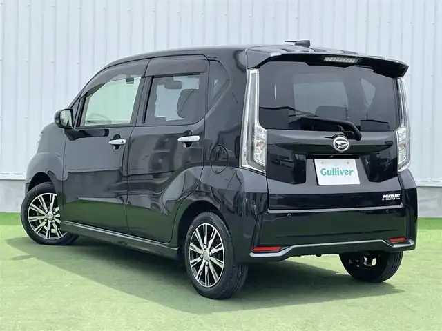 ダイハツ ムーヴ カスタム X VS SAⅢ 香川県 2022(令4)年 4.8万km ブラックマイカメタリック ・ワンオーナー/・社外メモリナビ　BT/・シートヒーター/・アイドリングストップ/・前後ドライブレコーダー/・全方位カメラ/・バックカメラ/・オートハイビーム/・レーンキープアシスト/・リアコーナーセンサー/・ETC/・ウインカーミラー/・純正１４インチAW/・スマートキー×2