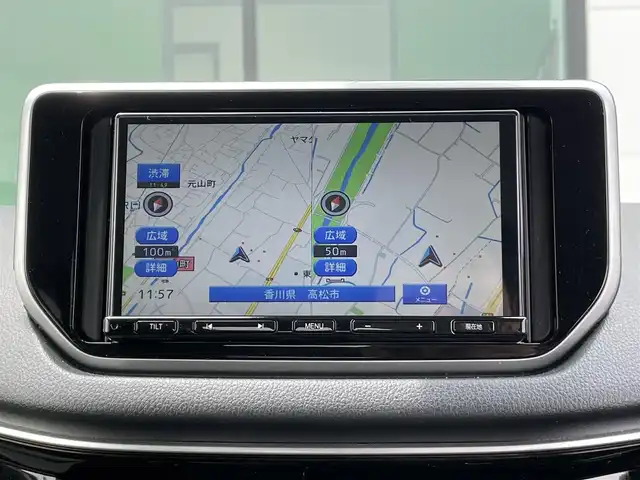 ダイハツ ムーヴ カスタム X VS SAⅢ 香川県 2022(令4)年 4.8万km ブラックマイカメタリック ・ワンオーナー/・社外メモリナビ　BT/・シートヒーター/・アイドリングストップ/・前後ドライブレコーダー/・全方位カメラ/・バックカメラ/・オートハイビーム/・レーンキープアシスト/・リアコーナーセンサー/・ETC/・ウインカーミラー/・純正１４インチAW/・スマートキー×2