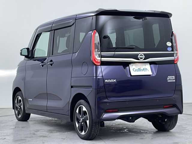 日産 ルークス ハイウェイスター X 道央・札幌 2021(令3)年 6.2万km アメジストパープル ・４WD/・純正ナビ（MM320D-L）/・Bluetooth/CD/DVD/USB/AUX/SD/フルセグTV/・アラウンドビューモニター/・片側パワースライドドア/・シートヒーター運転席/助手席/・スマートキー/・LEDヘッドライト/・オートライト/・エマージェンシーブレーキ/・レーンキープアシスト/・盗難防止装置/・ナビ連動ドライブレコーダー/・ETC
