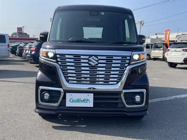 スズキ スペーシア カスタム HYBRID XS ターボ 青森県 2018(平30)年 7.4万km ムーンライトバイオレットPM ４WD/純正オプションナビ/フルセグTV/CD/DVD/BT/全方位/バックカメラ/前席シートヒーター/アイドリングオフ/車線逸脱システム/横滑り防止装置/衝突被害軽減システム/コーナーセンサー/クルーズコントロール/パドルシフト/オートライト/純正フロアマット