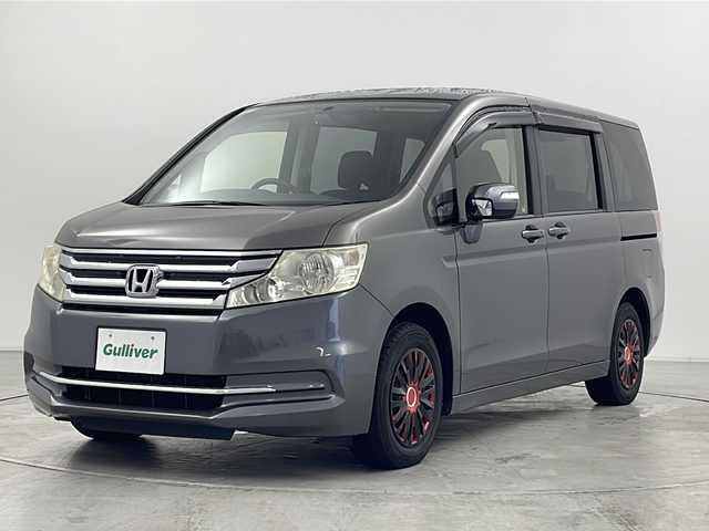 ホンダ ステップワゴン G Eセレクション 群馬県 2013(平25)年 12.4万km ポリッシュドメタルメタリック 純正9型ナビ 純正9型後席モニター　バックカメラ　両側電動スライドドア　純正ビルトインETC アイドリングストップ　ステアリングリモコン　HIDヘッドライト　オートライト　スマートキー　禁煙車