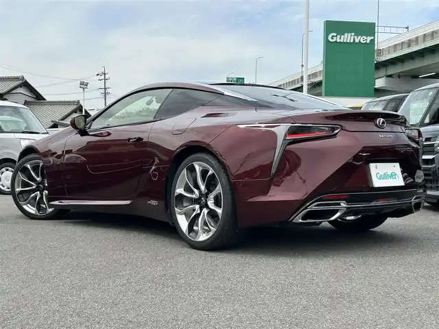 レクサス ＬＣ 500h Sパッケージ 愛知県 2017(平29)年 3.3万km ガーネットレッドマイカ 純正メーカーナビ/（AM/FM/CD/BT/SD)/フルセグTV/バックカメラ/マークレビンソン/ハーフレザーシート/レーントレーシングアシスト/純正21インチAW/ビルトイン2.0ETC/運転席＆助手席パワーシート/パドルシフト/ステアリングスィッチ/プッシュスタート/スマートキー