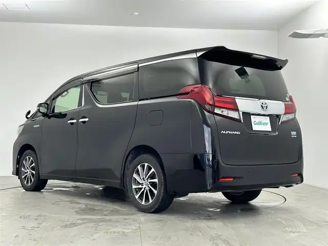 トヨタ アルファードハイブリット G 愛知県 2015(平27)年 8.7万km ブラック １０インチアルパインナビ　/バックカメラ　/アルパインフリップダウンモニター　/ハーフレザー　/クルコン　/ＥＴＣ　/ドラレコ　/パワスラ　/ＬＥＤライト　/前後ソナー　/フロアマット　/キーレス　/フルセグ