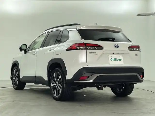 トヨタ カローラ クロス ハイブリッド Z 福島県 2022(令4)年 5.4万km プラチナホワイトパールマイカ ４WD/ディスプレイオーディオ/【AM/FM/Bluetooth】/バックカメラ/ETC/オートライト/LEDヘッドライド/プッシュスタート/スマートキー/スペアキー/コーナーセンサー/ハーフレザーシート/パワーシート（運転席）/ハンドルヒーター/シートヒーター（運転席/助手席）/電動リアゲート
