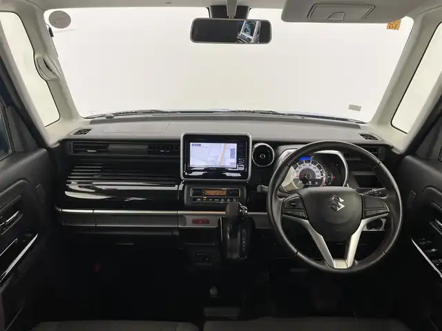 スズキ スペーシア カスタム HYBRID XS 富山県 2018(平30)年 3.4万km ブリスクブルーメタリック/ブラック2トーンルーフ 社外ナビ/ワンセグTV/CD/FM/AM/両側パワースライドドア /ハーフレザー /シートヒーター /LEDヘッドライト/オートライト/フロアマット/ドアバイザー/コーナーセンサー/衝突被害軽減ブレーキ/レーンキープアシスト/純正15インチアルミ/スマートキー/スペアキー/プッシュスタート