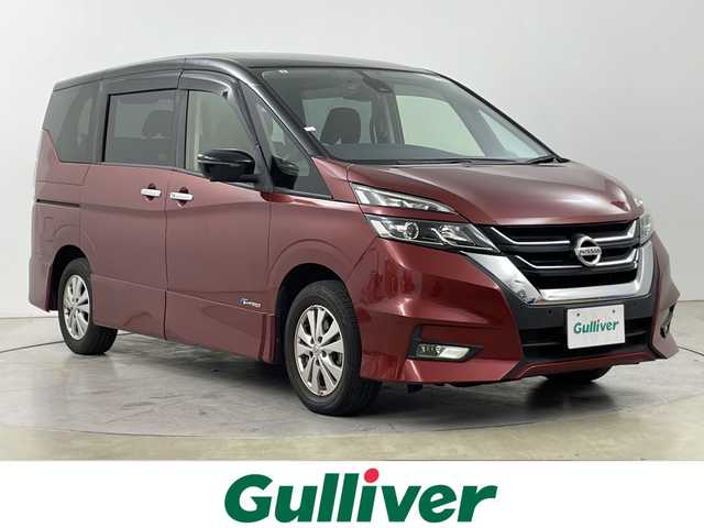 日産 セレナ ハイウェイスター Vセレクション 道央・札幌 2017(平29)年 5.8万km マルーンレッド 2トーン ・4WD/プロパイロット/・純正ナビ  フルセグTV/CD/DVD/BT/・アラウンドビューモニター/・フリップダウンモニター/・両側パワースライドドア/・クルーズコントロール/・デジタルインナーミラー/・前後コーナーセンサー/・ETC/・前方ドライブレコーダー/・LEDヘッドライト/・衝突軽減ブレーキ/・横滑り防止/・オートライト/・ABS