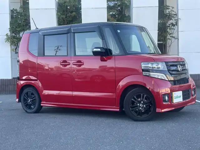 ホンダ Ｎ ＢＯＸ カスタム G Lパッケージ 静岡県 2016(平28)年 19万km 赤Ⅱ 片側パワースライドドア/HIDヘッドライト/フロントエアロバンパー/フロントフォグランプ/社外SDナビ/フルセグ/FM/AM/CD/DVD/電動格納ミラー/プッシュスタート