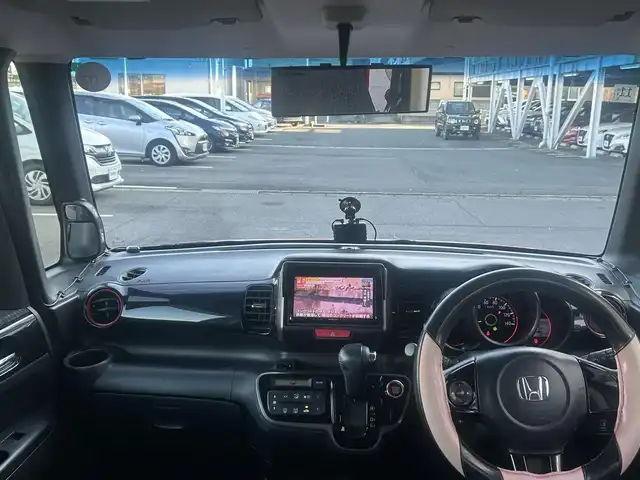 ホンダ Ｎ ＢＯＸ カスタム G Lパッケージ 静岡県 2016(平28)年 19万km 赤Ⅱ 片側パワースライドドア/HIDヘッドライト/フロントエアロバンパー/フロントフォグランプ/社外SDナビ/フルセグ/FM/AM/CD/DVD/電動格納ミラー/プッシュスタート