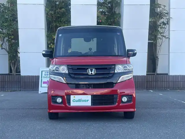 ホンダ Ｎ ＢＯＸ カスタム G Lパッケージ 静岡県 2016(平28)年 19万km 赤Ⅱ 片側パワースライドドア/HIDヘッドライト/フロントエアロバンパー/フロントフォグランプ/社外SDナビ/フルセグ/FM/AM/CD/DVD/電動格納ミラー/プッシュスタート