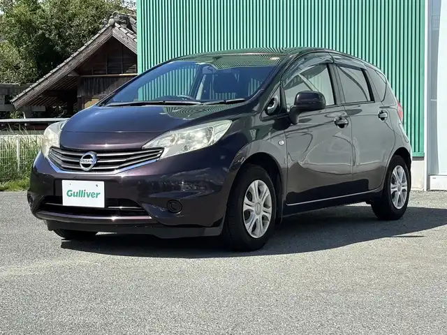 日産 ノート X DIG－S 福岡県 2014(平26)年 5.4万km オーロラモーヴ プッシュスタートボタン/スマートキー/Bluetoothオーディオ/USB入力端子/フルセグTV/純正ホイルカバー/アイドリングストップ