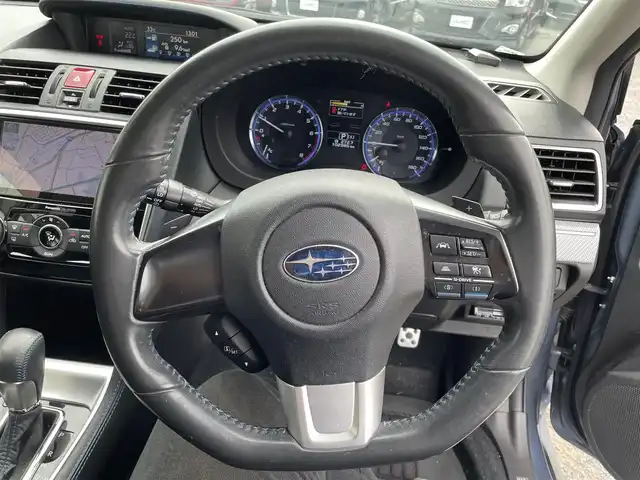 スバル レヴォーグ 1．6GT アイサイト 神奈川県 2014(平26)年 10.3万km スティールブルーグレーM (株)IDOMが運営する【じしゃロン秦野店】の自社ローン専用車両になります。こちらは現金またはオートローンご利用時の価格です。自社ローンご希望の方は別途その旨お申付け下さい/純正メモリナビ／Ｂｌｕｅｔｏｏｔｈ（ハンズフリー）／フルセグＶ／ＵＳＢ／ＡＵＸ／ＣＤ/アイサイト/・衝突軽減ブレーキ/・レーンキープアシスト/ＥＴＣ/スマートキー/プッシュエンジンスタート/前方ドライブレコーダー/レーダークルコン/純正フロアマット/純正アルミホイール