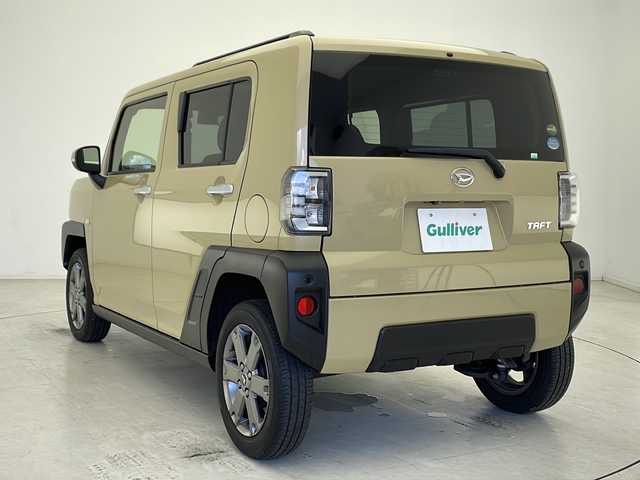 ダイハツ タフト G ターボ 千葉県 2021(令3)年 2万km サンドベージュメタリック 衝突軽減ブレーキ/レーンキープアシスト/レーダークルーズコントロール/純正SDナビ/（フルセグ/Bluetooth/DVD/CD/FM/AM）/バックカメラ/ETC/ドライブレコーダー（前のみ）/ガラスルーフ/スマートキー/LEDヘッドライト/電動格納ミラー/純正フロアマット/Wエアバッグ
