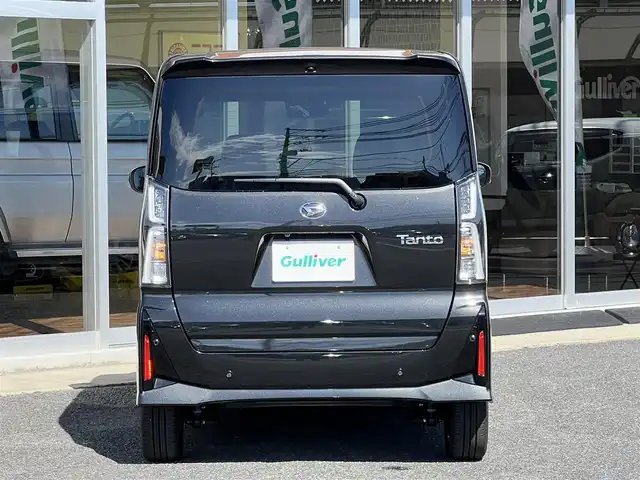 ダイハツ タント カスタム RS 山口県 2025(令7)年 0.3万km ブラックマイカメタリック 純正9インチディスプレイオーディオ/BluetoothAudio/カープレイ対応/フルセグTV＆バックカメラ/LEDオートライト/LEDフォグ/両側パワースライドドア/フロントシートヒーター/スマートキー/スマートアシスト