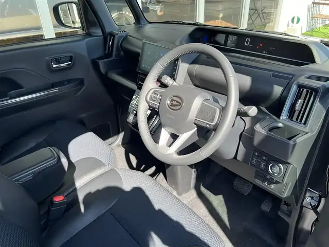 ダイハツ タント カスタム RS 山口県 2025(令7)年 0.3万km ブラックマイカメタリック 純正9インチディスプレイオーディオ/BluetoothAudio/カープレイ対応/フルセグTV＆バックカメラ/LEDオートライト/LEDフォグ/両側パワースライドドア/フロントシートヒーター/スマートキー/スマートアシスト