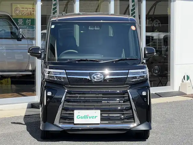 ダイハツ タント カスタム RS 山口県 2025(令7)年 0.3万km ブラックマイカメタリック 純正9インチディスプレイオーディオ/BluetoothAudio/カープレイ対応/フルセグTV＆バックカメラ/LEDオートライト/LEDフォグ/両側パワースライドドア/フロントシートヒーター/スマートキー/スマートアシスト