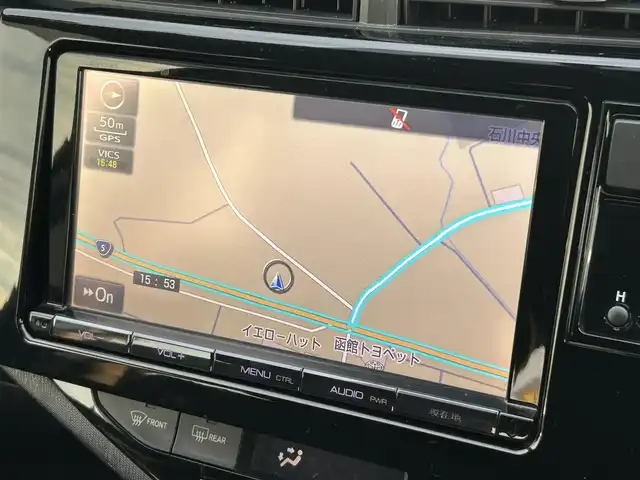 トヨタ アクア S 道南・函館 2015(平27)年 7.9万km ブラックマイカ /純正ＳＤナビ//フルセグＴＶ//夏冬タイヤ//エンジンスターター//バックカメラ//オートライト//ＡＢＳ//社外ＡＷ//フロアマット//ＥＴＣ//プッシュスタート//スマートキー//スペアキー//ＥＴＣ//保証書//取扱説明書