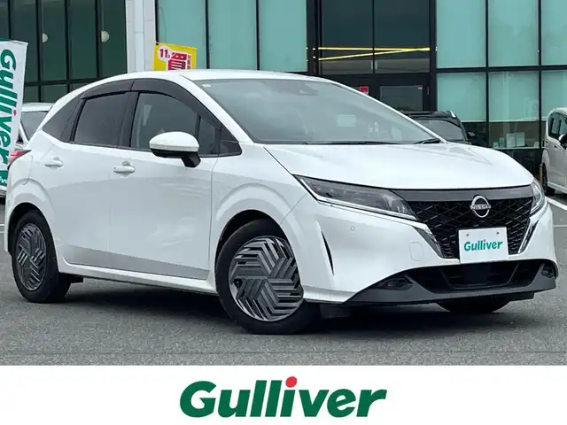 日産 ノート X 奈良県 2021(令3)年 5.2万km ピュアホワイトパール NissanConnect9インチナビ/（フルセグ/BT/AppleCarPlay/AndroidAuto)/プロパイロット/アラウンドビューモニター/前後コーナーセンサー/衝突軽減システム/レーンキープアシスト/デジタルインナーミラー/前方ドライブレコーダー/ETC/LEDヘッドライト/純正ホイールキャップ/スペアキーX1