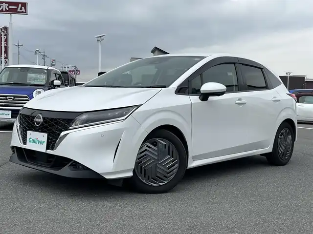 日産 ノート X 奈良県 2021(令3)年 5.2万km ピュアホワイトパール NissanConnect9インチナビ/（フルセグ/BT/AppleCarPlay/AndroidAuto)/プロパイロット/アラウンドビューモニター/前後コーナーセンサー/衝突軽減システム/レーンキープアシスト/デジタルインナーミラー/前方ドライブレコーダー/ETC/LEDヘッドライト/純正ホイールキャップ/スペアキーX1