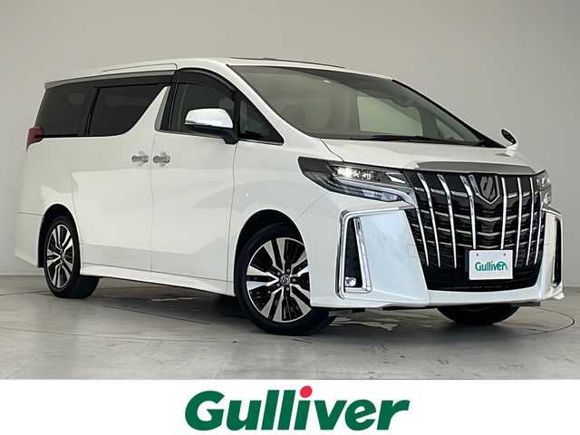 トヨタ アルファード S Cパッケージ 愛知県 2023(令5)年 3.3万km ホワイトパールクリスタルシャイン 衝突軽減システム/純正9型ディズプレイオーディオ　ナビあり/三眼LEDヘッドライト/両側パワースライドドア/サンルーフ/レーダークルーズコントロール/シートヒーター/エアシート/フルセグ/CD DVD/Bluetooth/バックカメラ/パワーシート/電動リアゲート/コーナーセンサー/純正アルミホイール/ETC2.0/ブラインドスポットモニター/インテリジェントミラー/オートマチックハイビーム/ドライブレコーダー/ステアリングスイッチ/スマートキー/プッシュスタート