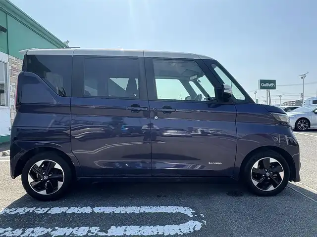 日産 ルークス HWS X プロパイロットED 徳島県 2020(令2)年 0.8万km パープル カラーコード（S45V11）/ワンオーナー車　/エマージェンシーブレーキ　/９型純正ナビゲーション　/（フルセグ/CD/DVD/SD/Bluetooth）/全方位モニター　/プロパイロット　/LEDヘッドライト/LEDデイライト/ハンズフリードア　/両側パワースライドドア　/サーキュレーター　/ＥＴＣ　/電気式パーキングブレーキ/オートホールド/ステアリングリモコン/プッシュスタート　/スペアキー/カーテンエアバック