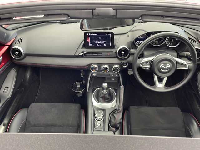 マツダ ロードスター ＲＦ RS 鹿児島県 2018(平30)年 2.4万km ソウルレッドクリスタルM 純正ナビ/（CD/DVD/BT/フルセグTV）/RECARO製レザー、アルカンターラコンビシート/BILSTEIN製ダンパー/電動オープンルーフ/6速MT/オートライト/オートワイパー/ステアリングスイッチ/革巻きステアリング/スマートキー/プッシュスタート/シートヒーター/アイドリングストップ