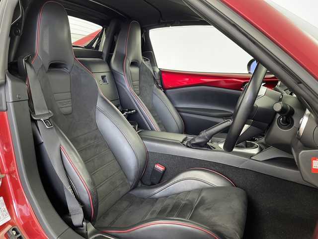 マツダ ロードスター ＲＦ RS 鹿児島県 2018(平30)年 2.4万km ソウルレッドクリスタルM 純正ナビ/（CD/DVD/BT/フルセグTV）/RECARO製レザー、アルカンターラコンビシート/BILSTEIN製ダンパー/電動オープンルーフ/6速MT/オートライト/オートワイパー/ステアリングスイッチ/革巻きステアリング/スマートキー/プッシュスタート/シートヒーター/アイドリングストップ