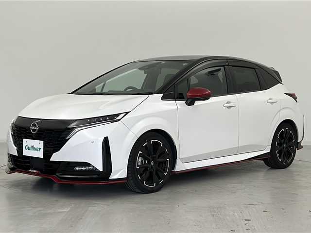 日産 オーラ ニスモ 宮城県 2022(令4)年 3.8万km ピュアホワイトパール / スーパーブラック 2トーン ワンオーナー　/アラウンドビューモニター/ハーフレザーシート/デジタルインナーミラー　/プロパイロット/エマージェンシーブレーキ/レーンディパーチャーウォーニング/ブラインドスポットモニター/オートハイビーム/純正9型ディスプレイオーディオ/・BT・USB・Apple・Android/フルセグＴＶ　/純正ドラレコ（前後）　/LEDヘッドライト　/LEDフォグライト　/電動パーキングブレーキ　/純正17インチアルミホイール/純正ドアバイザー/純正フロアマット/ビルドインETC2.0/プッシュスタート/スマートキー×2/ワイヤレス充電