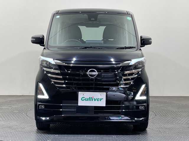 日産 ルークス HWS Gターボ プロパイロットED 愛媛県 2024(令6)年 0.4万km ブラック 純正9インチナビ/フルセグテレビ/Bluetooth/DVD/アラウンドビューモニター/両側パワースライドドア/エマージェンシーブレーキ/プロパイロット/レーンキープアシスト/オートライト/コーナーセンサー/LEDヘッドライト/ハーフレザーシート/ETC/スマートキー
