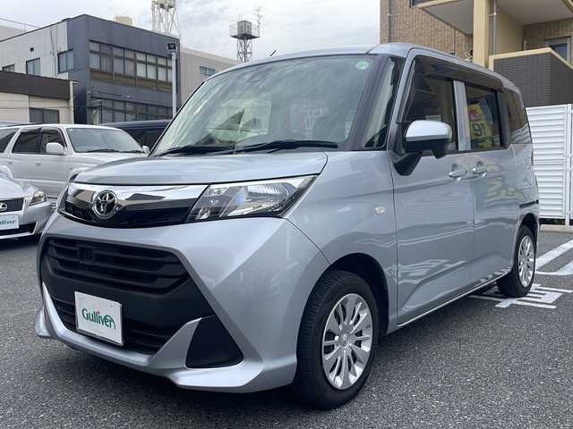 トヨタ タンク X S 広島県 2017(平29)年 5.1万km ブライトシルバーM /登録時走行距離/　　　　　　　50253キロ/ワンオーナー/アイドリングストップ/社外ナビ/バックカメラ/地デジ/左後パワースライドドア/ビルトインETC/新車時整備手帳/　　【保証書】/取扱説明書/