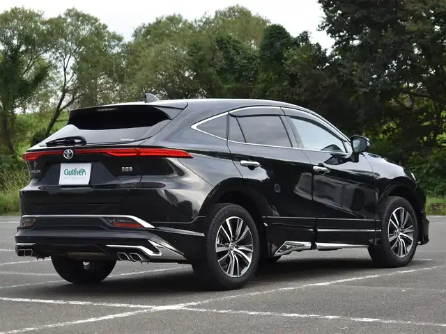 トヨタ ハリアー ハイブリッド G 福岡県 2024(令6)年 2.9万km プレシャスブラックパール 純正メーカーOP12.3インチディスプレイ/フルセグTV/Apple Carplay/Android Auto/デジタルインナーミラー（ドラレコ機能付き）/バックカメラ/ビルトインETC/モデリスタエアロ（F/S/R）/モデリスタマフラーカッター/D席パワーシート/ハーフレザーシート/パワーバックドア/トヨタセーフティセンス/・プリクラッシュセーフティ/・レーントレーシングアラート/・オートマチックハイビーム/・レーダークルーズコントロール/純正18インチアルミホイール/保証書・取説・スペアキー