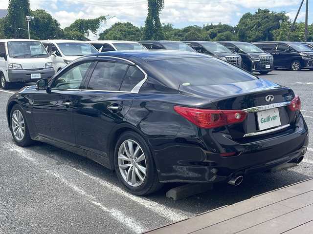 日産 スカイライン ハイブリッド 350GT Type P 千葉県 2016(平28)年 5.7万km スーパーブラック 黒革シート メーカーナビ 全方位カメラ レーダークルーズ ビルトインETC BT AUX 電動シート シートヒーター 右前メモリーパワーシート オートライト 前後センサー DRIVEMODE 17AW