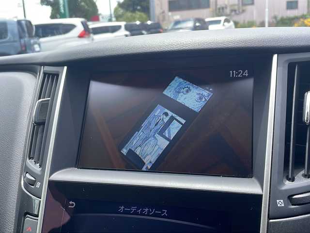 日産 スカイライン ハイブリッド 350GT Type P 千葉県 2016(平28)年 5.7万km スーパーブラック 黒革シート メーカーナビ 全方位カメラ レーダークルーズ ビルトインETC BT AUX 電動シート シートヒーター 右前メモリーパワーシート オートライト 前後センサー DRIVEMODE 17AW