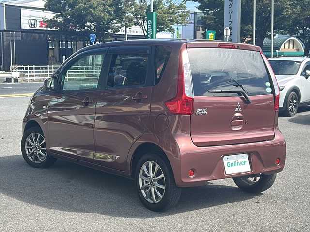 三菱 ｅＫワゴン G 鳥取県 2013(平25)年 7.2万km チェリーブラウンパール CD/MD/AM/FM/バックカメラ/アイドリングストップ/ドアバイザー/プッシュスタート/ETC/ベンチシート/スマートキー/HIDヘッドライト/USBポート/衝突安全ボディ/盗難防止システム