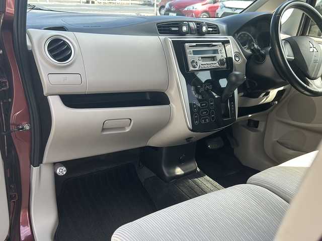 三菱 ｅＫワゴン G 鳥取県 2013(平25)年 7.2万km チェリーブラウンパール CD/MD/AM/FM/バックカメラ/アイドリングストップ/ドアバイザー/プッシュスタート/ETC/ベンチシート/スマートキー/HIDヘッドライト/USBポート/衝突安全ボディ/盗難防止システム