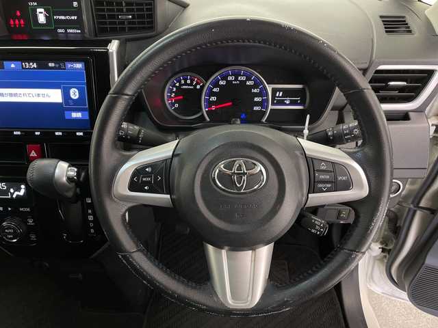 トヨタ ルーミー カスタムG－T 長野県 2019(平31)年 6万km パールホワイトⅢ 純正SDナビ&フルセグTV&CD&BT/クルーズコントロール/車線逸脱警報/衝突軽減ブレーキ/コーナーセンサー/両側パワースライドドア/ステアリングスイッチ/2列目サンシェード/バックカメラ/ビルトインETC/LEDヘッドライト/フロントフォグランプ/電動格納ミラー/ウィンカーミラー/純正15インチAW装着/純正フロアマット/純正ドアバイザー/社外フロントエアロ/フロントモデリスタエアロ積込/プッシュスタート/スマートキー