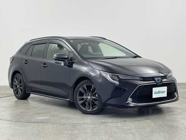 トヨタ カローラツーリング ハイブリッド ダブルバイビー 群馬県 2021(令3)年 7.2万km スパークリングブラックパールクリスタルシャイン 純正８型ディスプレイオーディオ　ＣＤ／ＤＶＤデッキ　バックカメラ　ルーフレール　衝突被害軽減ブレーキ　　電動パーキングブレーキ　アダプティブクルーズコントロール　ＬＥＤライト　オートハイビーム　フォグ