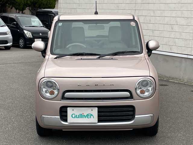 スズキ ラパン ショコラ X 山形県 2014(平26)年 3.7万km シャンパンピンクPM 禁煙車/４ＷＤ/シートヒーター/スマートキー/ＨＩＤヘッドライト/オートエアコン/純正１４インチアルミ/ショコラ専用合皮シート/アイドリングストップ/電動格納ミラー/盗難防止装置/プライバシーガラス/スタッドレス車載