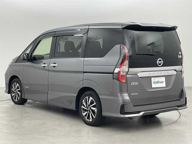 日産 セレナ ハイウェイスター V 福岡県 2021(令3)年 4.6万km ダークメタルグレー 純正大型ナビ/（ＣＤ　ＤＶＤ　ＢＴ　フルセグＴＶ） /純正フリップダウンモニター　/アラウンドビューカメラ /ETC 　/ドライブレコーダー　/プロパイロット　/エマージェンシーブレーキ /レーンキープアシスト　/コーナーセンサー 　/ブラインドスポットモニター　/デジタルルーミムラー　/電動パーキング　/オートブレーキホールド　/両側パワースライドドア　/オートライト/LEDヘッドライト/フォグランプ