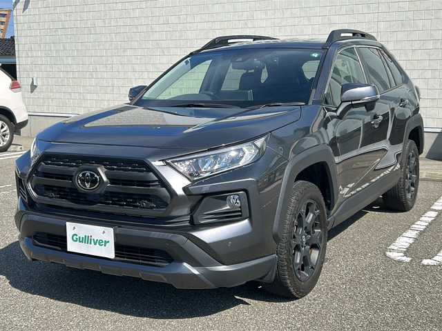 トヨタ ＲＡＶ４ アドベンチャー オフロードPKG 石川県 2021(令3)年 4.8万km グレーメタリック 禁煙車/純正ディスプレイオーディオナビ/バックカメラ　/黒合皮　/シートヒーター　/エアシート　/ステアリングヒーター　/ＥＴＣ　/前後ドライブレコーダー/セーフティセンス　/衝突軽減システム/レーダークルーズコントロール　/ＢＳＭ　/コーナーセンサー/ルーフレール　/ＬＥＤヘッドライト　/フォグランプ/オートハイビーム　