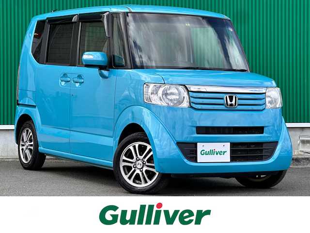 ホンダ Ｎ ＢＯＸ G Lパッケージ 宮城県 2014(平26)年 7.5万km イノセントブルーメタリック 助手席側パワースライド/社外ルームミラー型前後ドラレコ/純正14インチアルミホイール/CDチューナー/AM/FM/USB/AUX/純正フロアマット/サイドバイザー/スマートキー/プッシュエンジンスタート/電動格納ドアミラー/オートエアコン