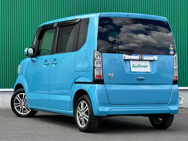 ホンダ Ｎ ＢＯＸ G Lパッケージ 宮城県 2014(平26)年 7.5万km イノセントブルーメタリック 助手席側パワースライド/社外ルームミラー型前後ドラレコ/純正14インチアルミホイール/CDチューナー/AM/FM/USB/AUX/純正フロアマット/サイドバイザー/スマートキー/プッシュエンジンスタート/電動格納ドアミラー/オートエアコン