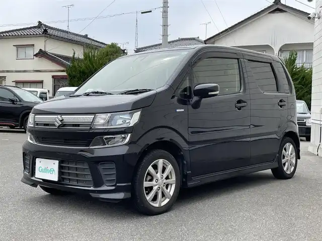 スズキ ワゴンＲ HYBRID FZ 山形県 2017(平29)年 6.6万km ブルーイッシュブラックパール3 カラーコード：ZJ3/レーダーブレーキサポート/プッシュスタート/社外メモリナビ：AVIC-RW800/（AM/FM/CD/フルセグ/Bluetooth）/ETC/ヘッドアップディスプレイ/AAC/シートヒーター(D席）/横滑り防止装置/レーンキープアシスト/オートライト/純正フロアマット/アイドリングストップ/純正アルミホイール/ステアリングスイッチ/スタッドレスタイヤ積み込み