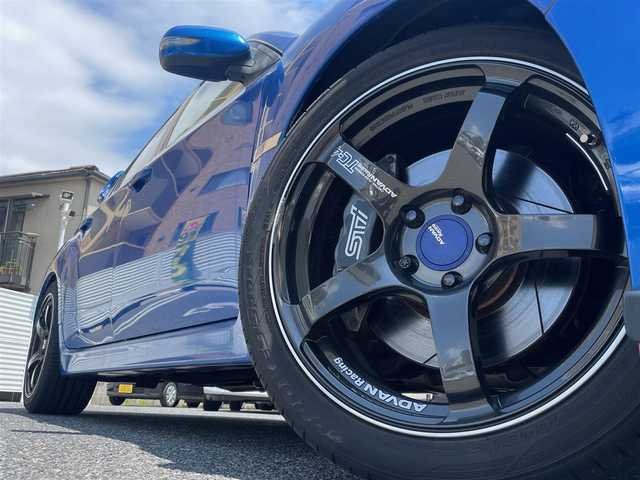 スバル インプレッサ ＷＲＸ STi 広島県 2007(平19)年 13万km WRブルーマイカ /登録時走行距離/　　　　　　　129784キロ/ターボ/4WD/社外ナビ/地デジ/レカロハーフレザーシート/スペアキー×１/ETC/新車時整備手帳/　　【保証書】/取扱説明書/