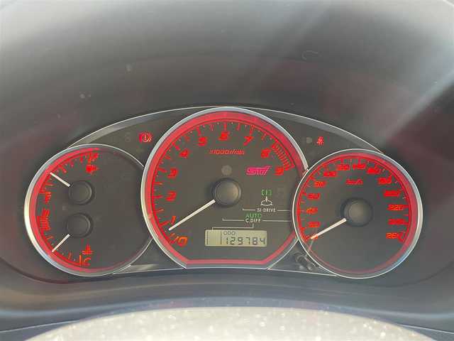 スバル インプレッサ ＷＲＸ STi 広島県 2007(平19)年 13万km WRブルーマイカ /登録時走行距離/　　　　　　　129784キロ/ターボ/4WD/社外ナビ/地デジ/レカロハーフレザーシート/スペアキー×１/ETC/新車時整備手帳/　　【保証書】/取扱説明書/