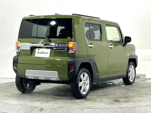 ダイハツ タフト G ターボ クロムベンチャー 大阪府 2022(令4)年 1.8万km フォレストカーキメタリック ガラスルーフ 純正ナビ(フルセグ/DVD再生/Bluetooth) バックカメラ 衝突軽減 レーダークルコン クリアランスソナー レーンアシスト アイドリングストップ シートヒーター