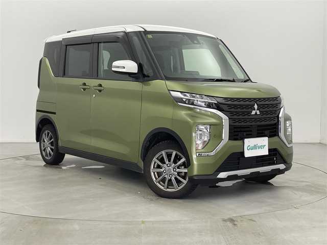 三菱 ｅＫクロススペース G 富山県 2020(令2)年 3.2万km オリーブグリーン 4WD/ワンオーナー/純正ナビ(AM/FM/CD/DVD/BT)/全方位カメラ(フロント、バック、サイド)/フルセグTV/レーダークルーズコントロール/衝突軽減装置/電子パーキングブレーキ/オートブレーキホールド/前後コーナーセンサー/片側パワースライドドア/前方ドライブレコーダー/デジタルインナー/純正AW付サマータイヤ車載/ダウンヒルアシストコントロール/ETC/社外AW/純正フロアマット/アイドリングストップ/オートライト/取扱説明書/保証証
