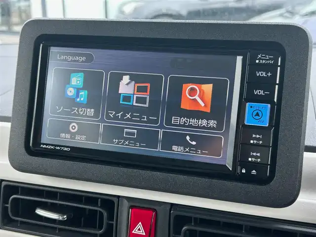 ダイハツ ムーヴ キャンバス ストライプス G 大阪府 2025(令7)年 0.3万km シャイニングホワイトパール/サンドベージュメタリック スマートアシスト/純正ナビ　/   フルセグTV/CD/DVD/Bluetooth/USB　/バックモニター　/クリアランスソナー　/前席シートヒーター　/両側パワースライドドア　/アイドリングストップ/オートマチックハイビーム/純正14インチアルミホイール　/純正フロアマット　/プッシュスタート　/スマートキー　/ＬＥＤライト