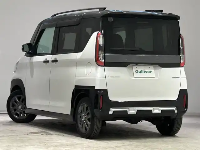 三菱 デリカミニ T プレミアム 宮城県 2024(令6)年 1万km アメジストブラック/シルキーホワイト 4WD/ターボ/リアスポイラーエアロ/e-アシスト/・衝突被害軽減ブレーキシステム/・車線逸脱警報システム/・標識認識システム/・ふらつき警報/マイパイロット/・同一車線運転支援機能/純正ナビ/・Bluetooth/AUX/iPad/前後コーナーセンサー/電子パーキング/オートブレーキホールド/ブラインドスポットモニター/デジタルインナーミラー/マルチアラウンドモニター/MTモード付きAT/シートヒーター（運転席/助手席）/プッシュボタン/LEDヘッドライト/オートライト/純正アルミホイール